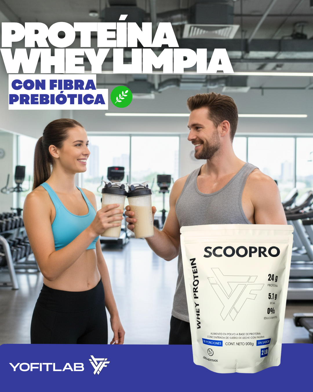 PROTEÍNA WHEY LIMPIA CON FIBRA PREBIOTICA