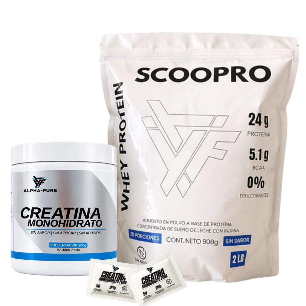 KIT GANANCIA MUSCULAR| PROTEÍNA 2lb+ CREATINA 200g