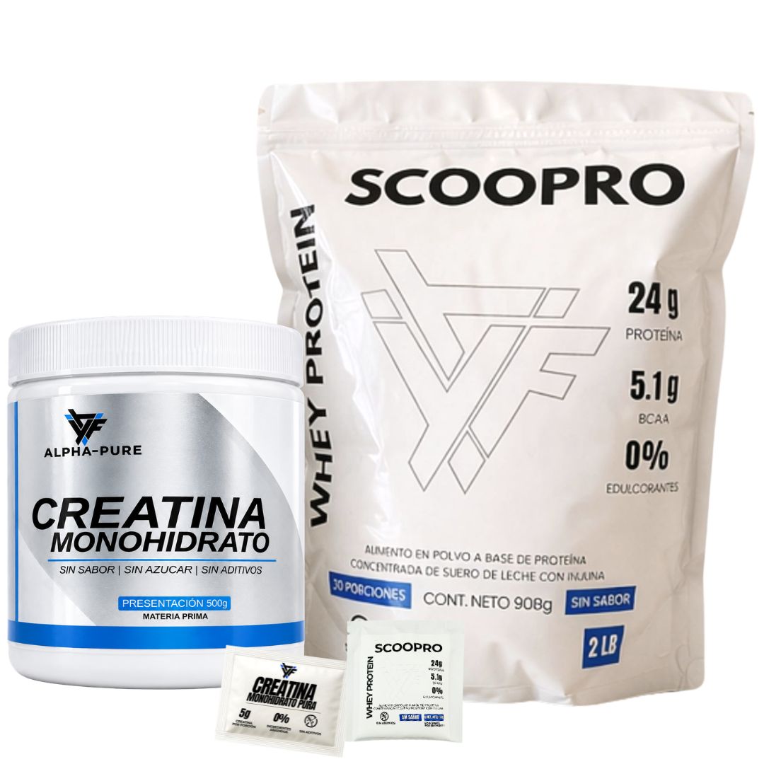 KIT GANANCIA MUSCULAR-PRO| PROTEÍNA 2lb+ CREATINA 500G