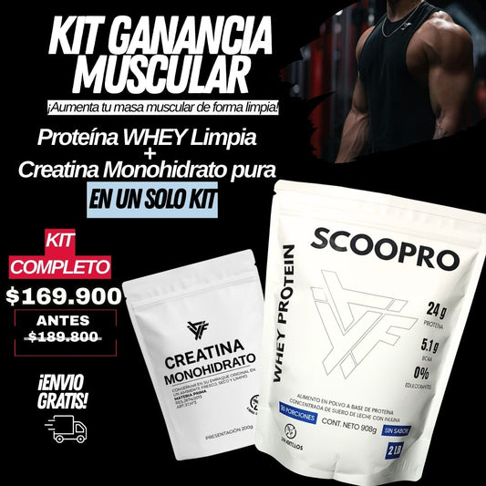 KIT GANANCIA MUSCULAR| PROTEÍNA + CREATINA