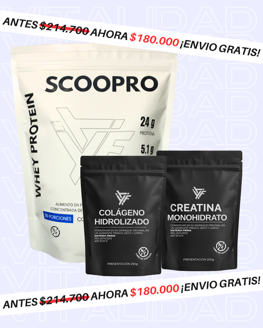 KIT VITALIDAD | Proteína + Creatina + Colágeno