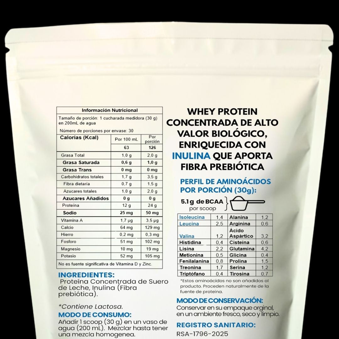 PROTEÍNA WHEY LIMPIA CON FIBRA PREBIOTICA