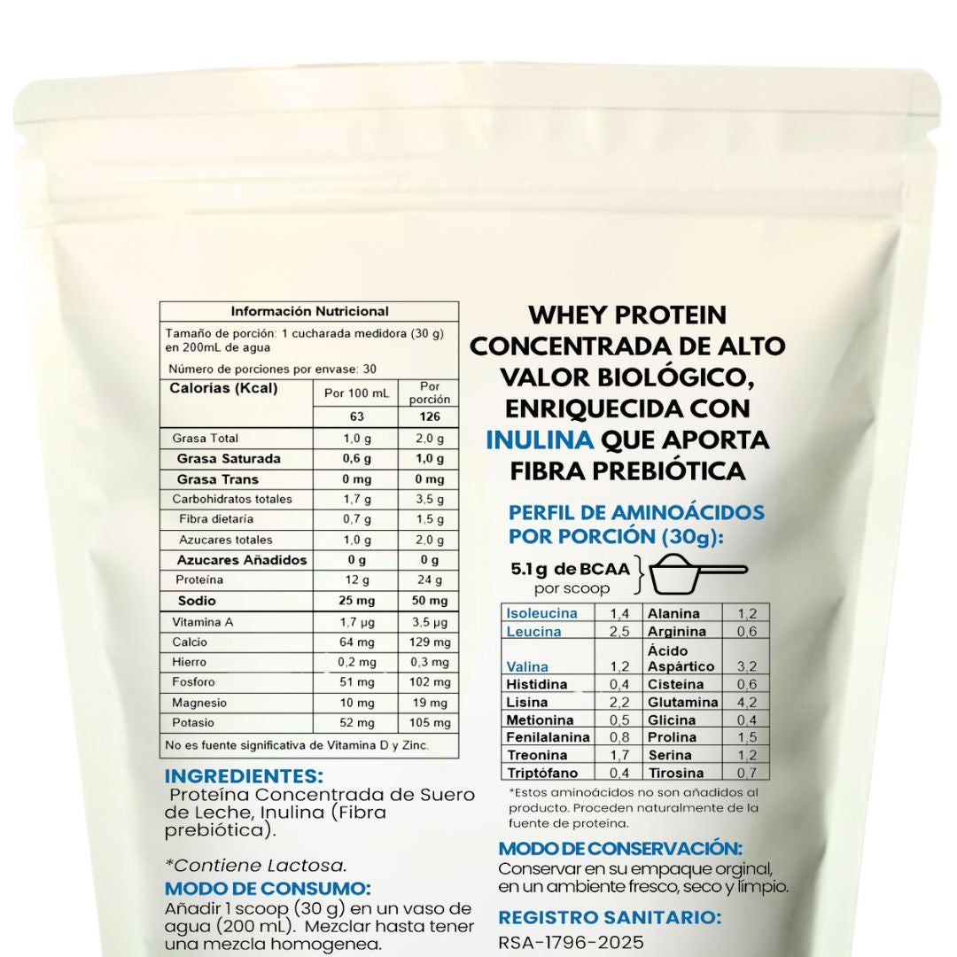 PROTEÍNA WHEY LIMPIA CON FIBRA PREBIOTICA