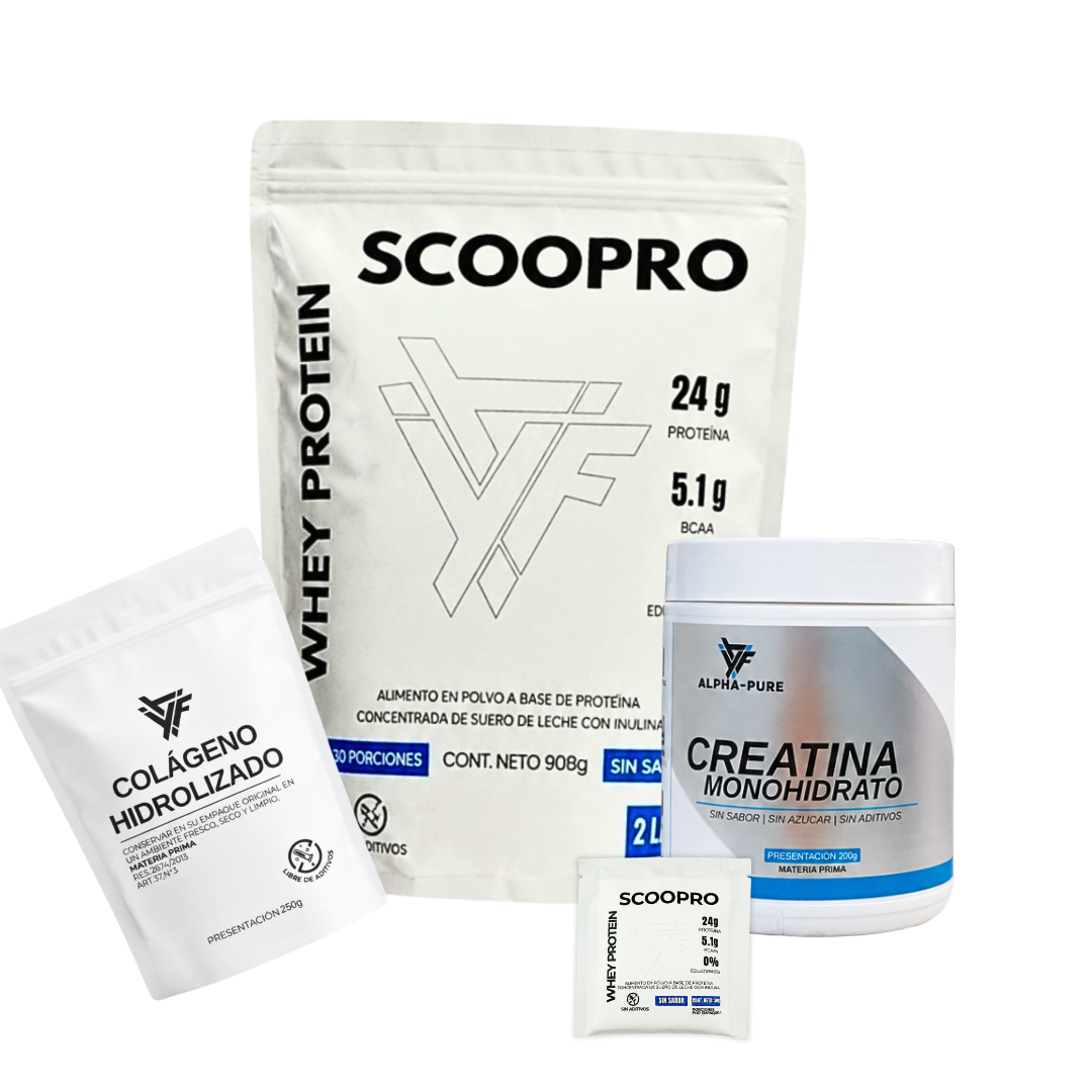 KIT VITALIDAD | Proteína 2lb+ Creatina 200g + Colágeno 250g